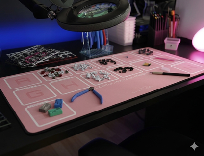 Gunpla Build Desk Mat L - Antique Rose
