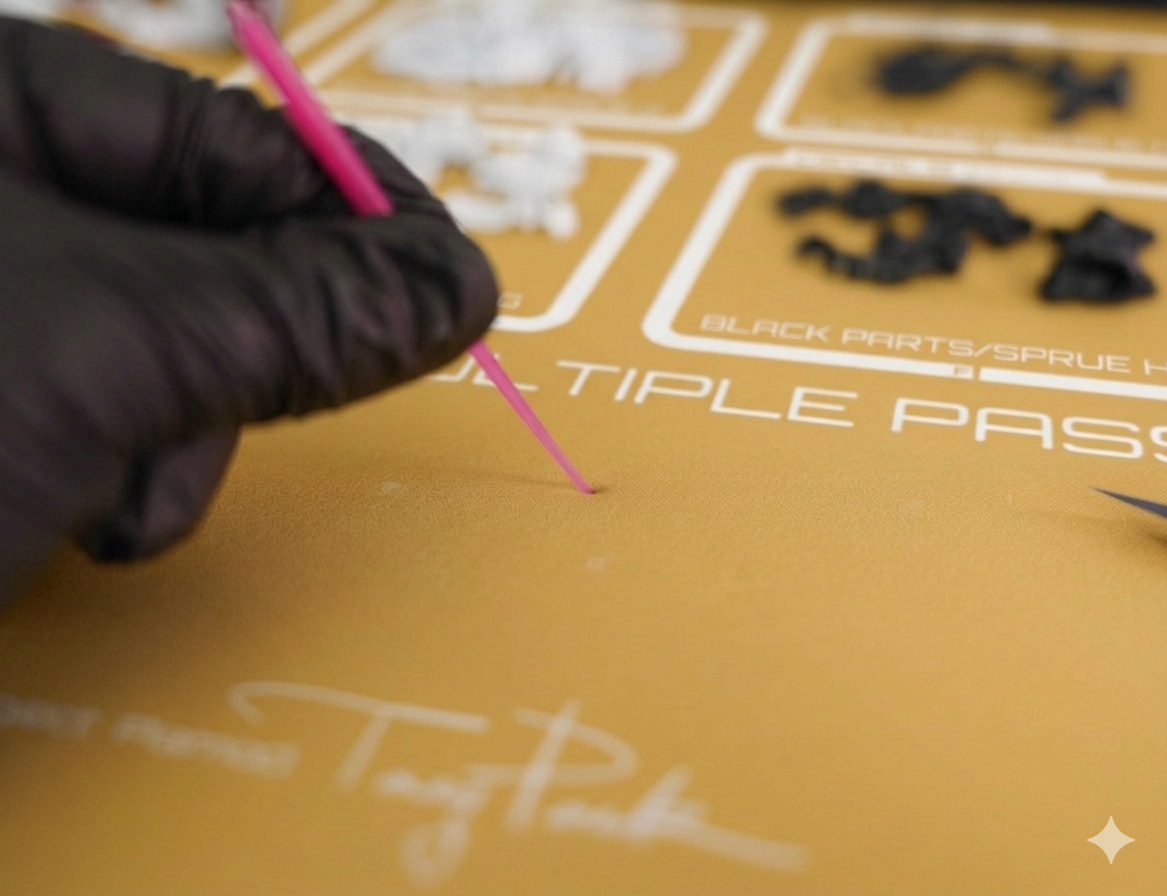 Gunpla Build Desk Mat L - Desert Sand