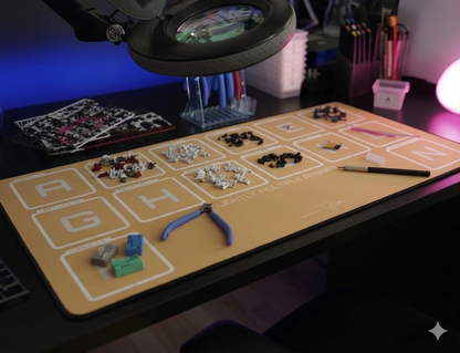 Gunpla Build Desk Mat L - Desert Sand