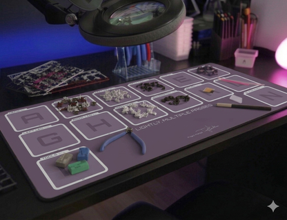 Gunpla Build Desk Mat L - Phantom Violet