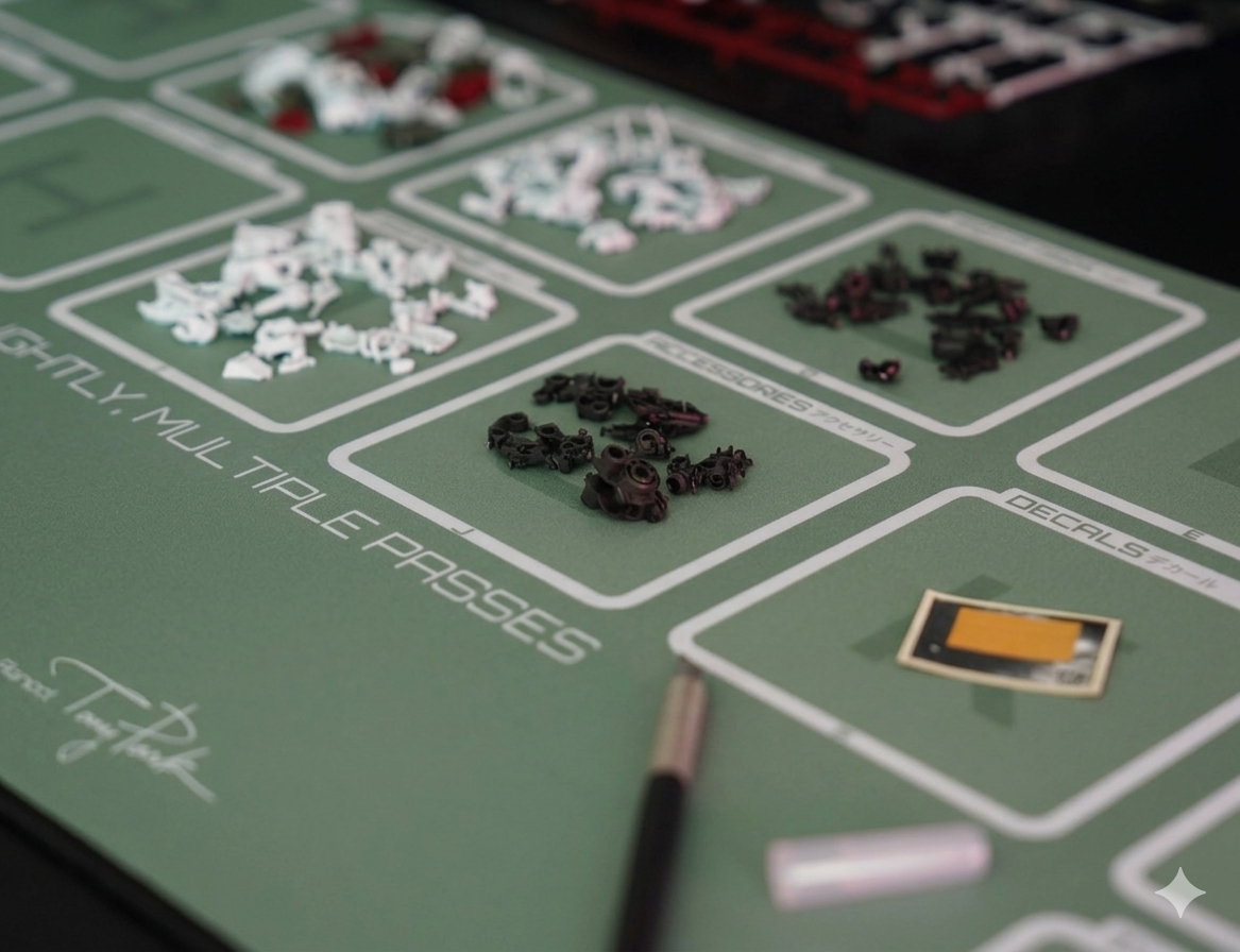 Gunpla Build Desk Mat L - Tactical Olive
