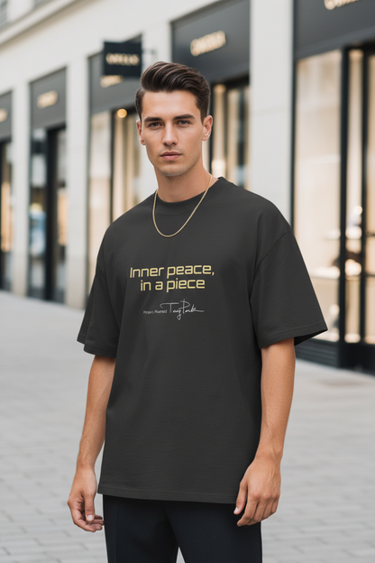 Oversized faded t-shirt - Inner peace, in a piece