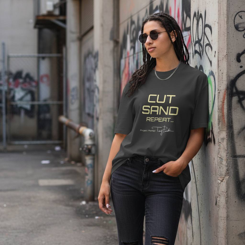 Oversized faded t-shirt - Cut Sand Repeat