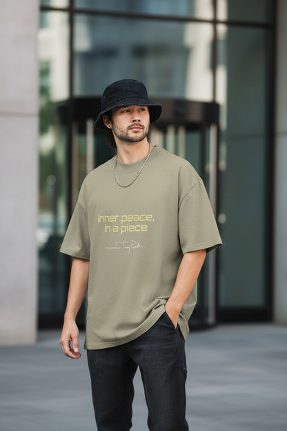 Oversized faded t-shirt - Inner peace, in a piece