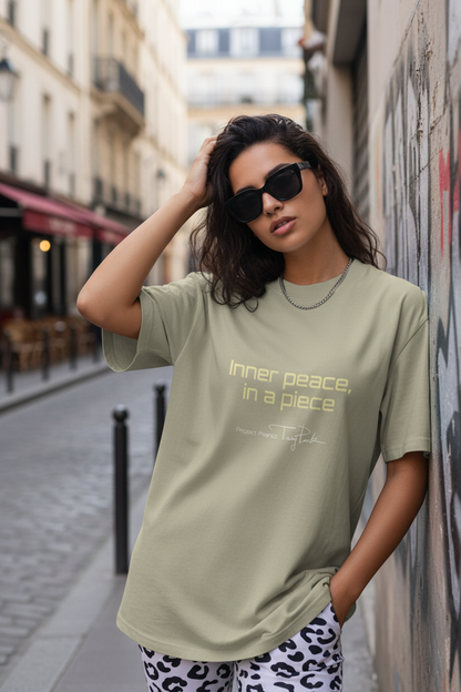 Oversized faded t-shirt - Inner peace, in a piece