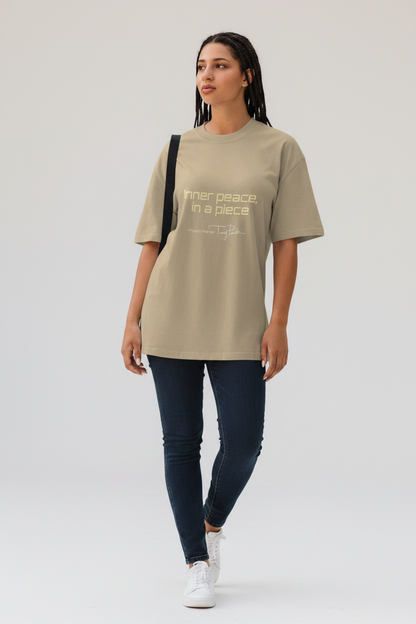 Oversized faded t-shirt - Inner peace, in a piece
