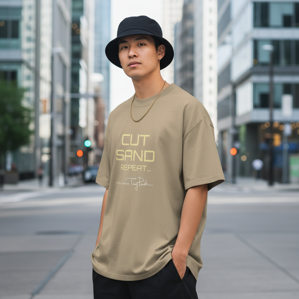 Oversized faded t-shirt - Cut Sand Repeat