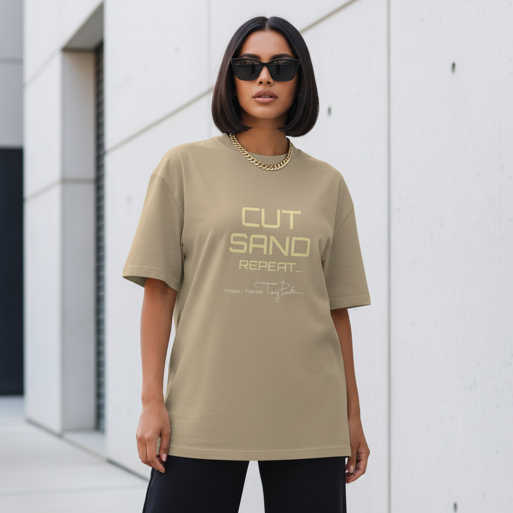 Oversized faded t-shirt - Cut Sand Repeat