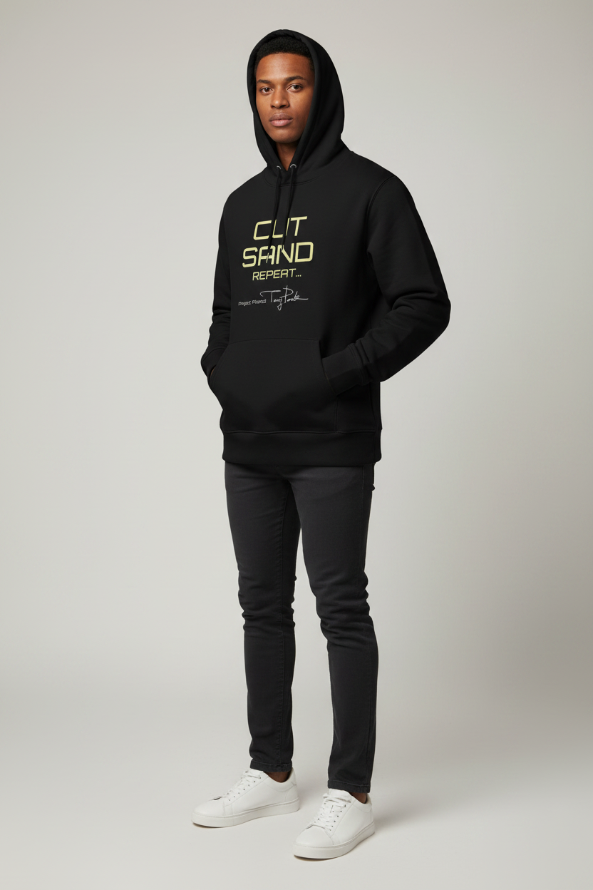 Unisex essential eco hoodie - Cut sand repeat