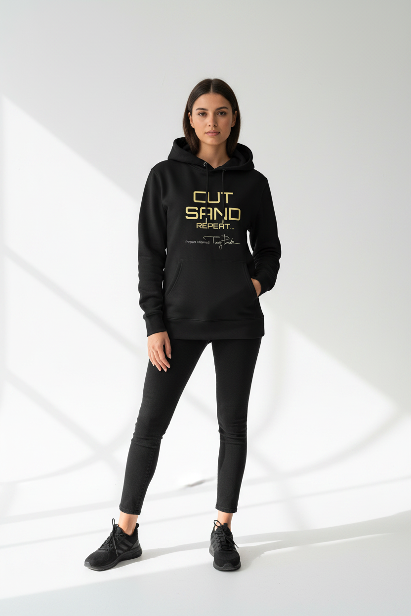 Unisex essential eco hoodie - Cut sand repeat