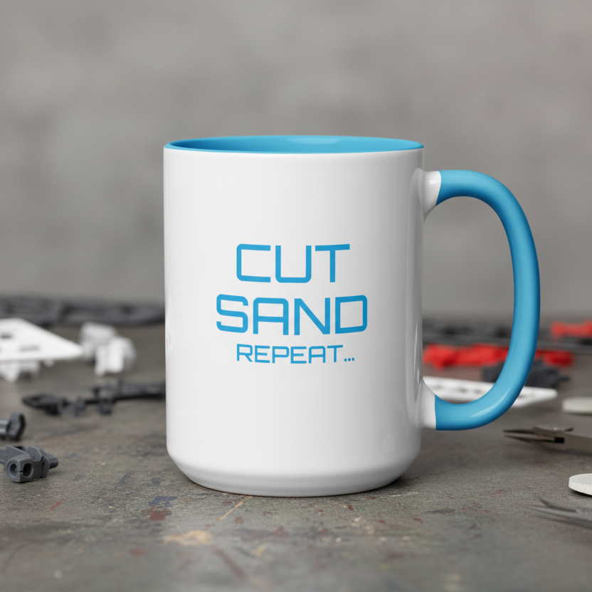 Mug -Cut Sand Repeat - Sky Blue