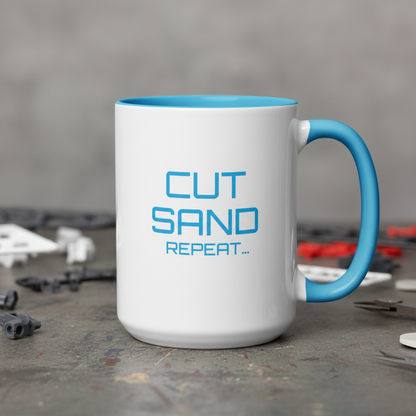 Mug -Cut Sand Repeat - Sky Blue