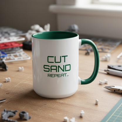 Mug -Cut Sand Repeat - Hunter Green